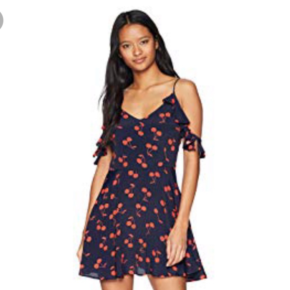 Lulu’s - Navy & Red Cherry Dress- NWT!
